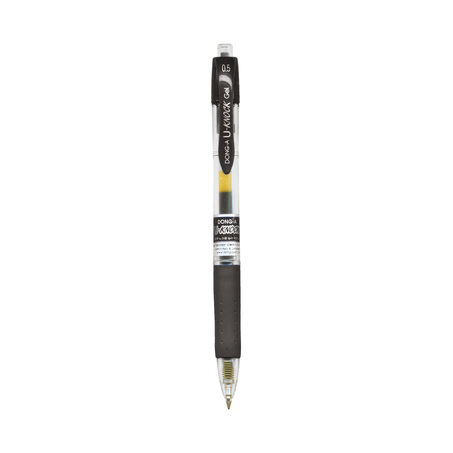 DONG-A U-KNOCK RETRACTABLE GEL PEN 0.5 and 0.7 BLACK