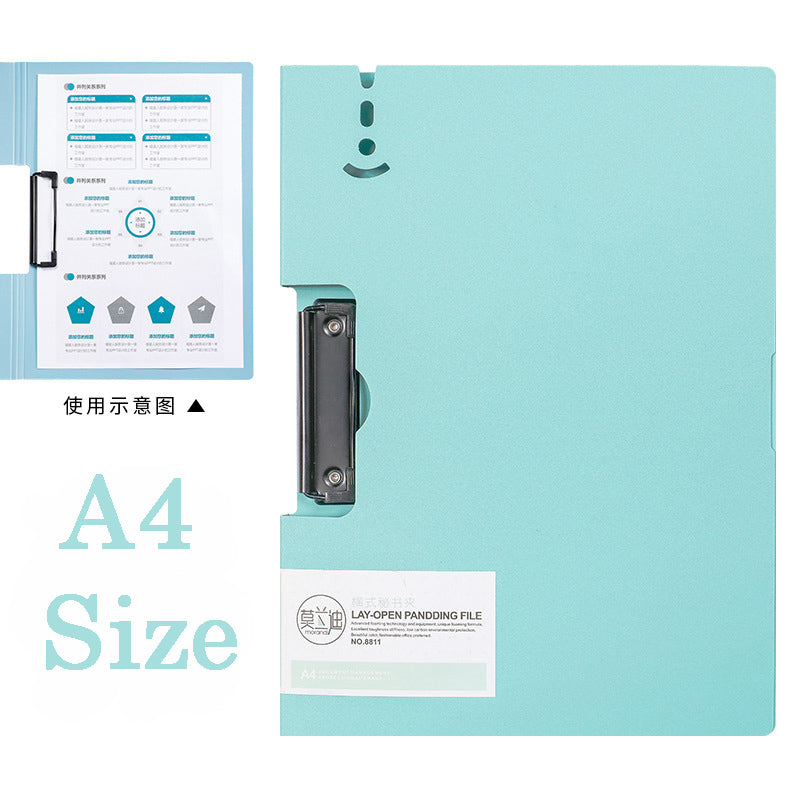 Secretary Folder File Folder Board A4 Portable Memo Clip Board Open-Close Stationery Organizer Office Supplies