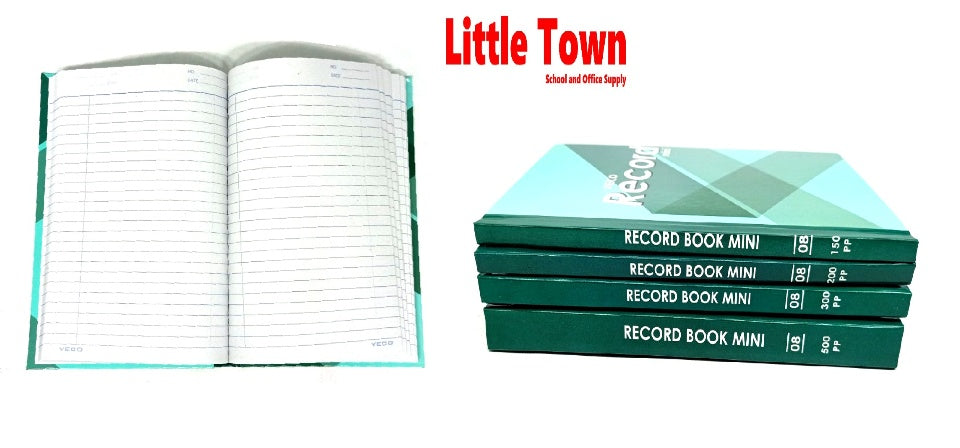 Veco Record Book Notebook Hard Cover Mini Record Book