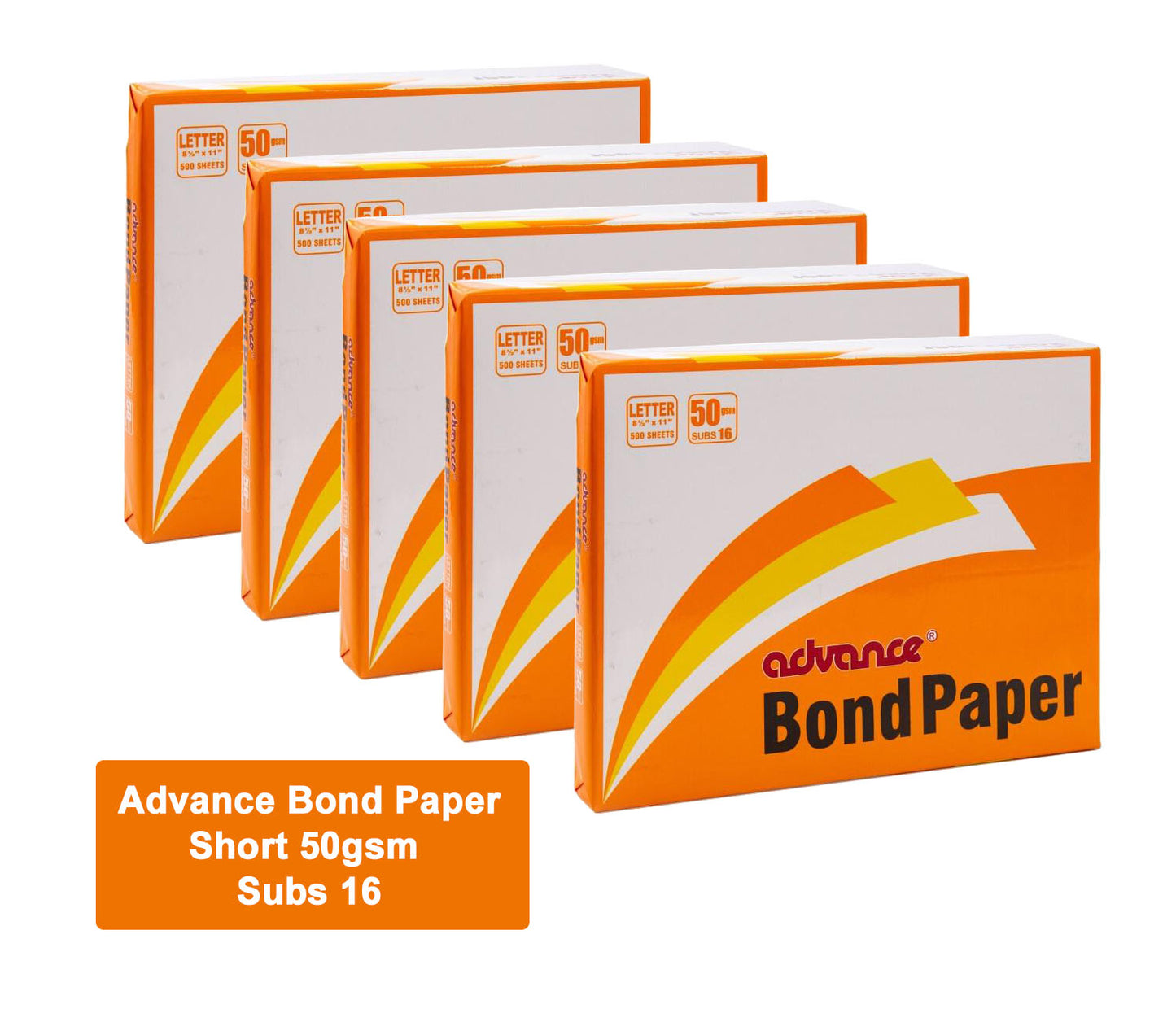 1 ream Advance bond paper 50gsm subs16 500sheets