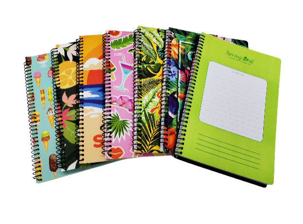 Spring Leaf Spiral Notebook 60gsm 80leaves 1pad random design