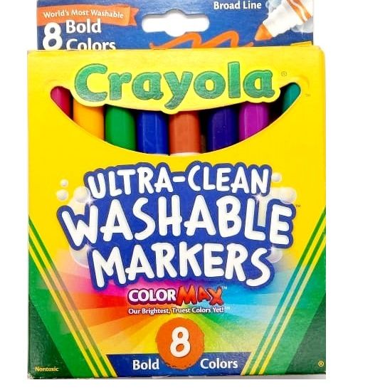 Crayola Ultra-Clean Washable Bold Color Markers 8's 47249 (58-7832)