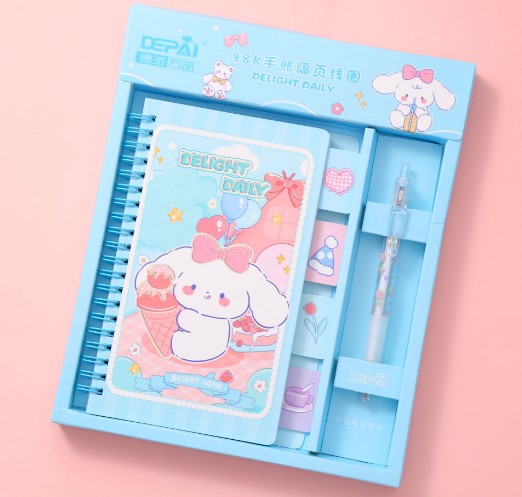 Hand Book Notebook Delight Daily Diary Notebook with pen Random Color