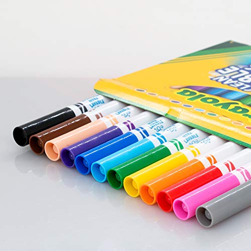 Crayola Ultra-Clean Washable Broad Line and Fine Line Markers 12's Assorted Color