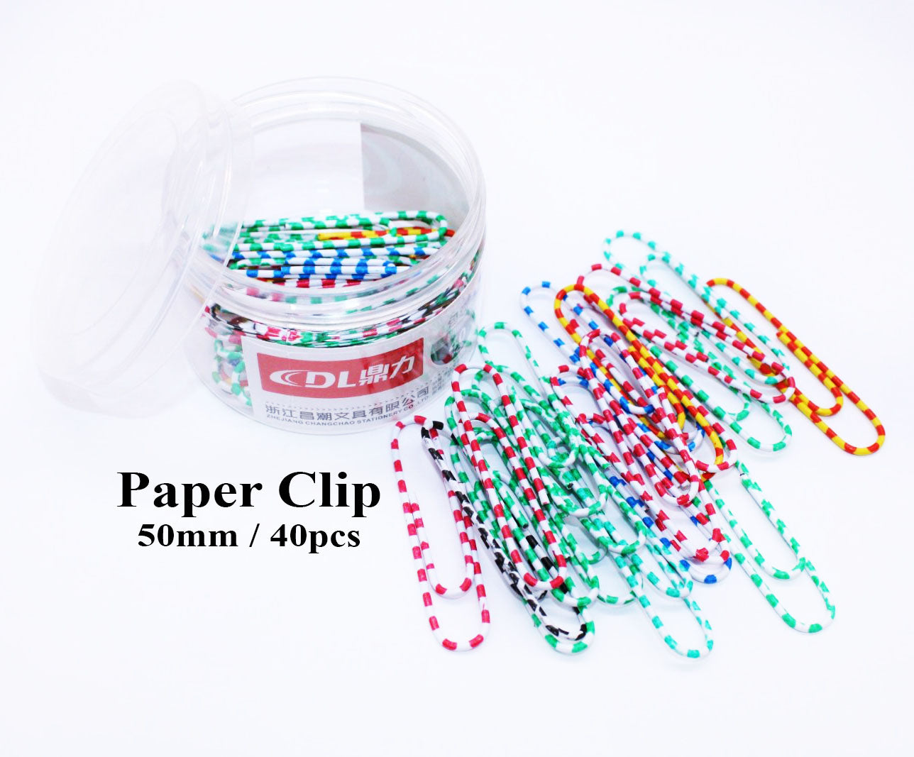 Dingli Office paper clip plastic stripe & plain coated paper clips