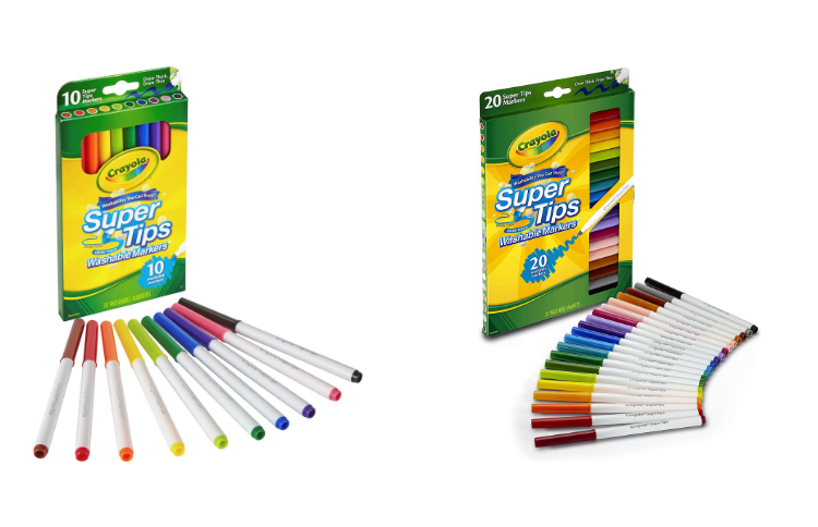 Crayola Super Tips Washable Markers 10's Colors and 20's Colors