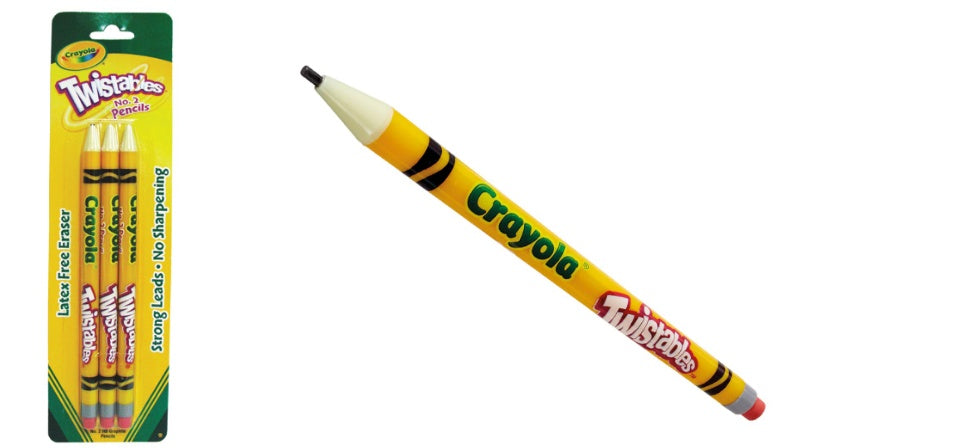 Crayola Twistable Graphite Pencil Blistered 3's Pack 21353 (68-7503)