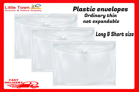 Plastic Envelope ordinary thin clear envelopes (Long & Short)