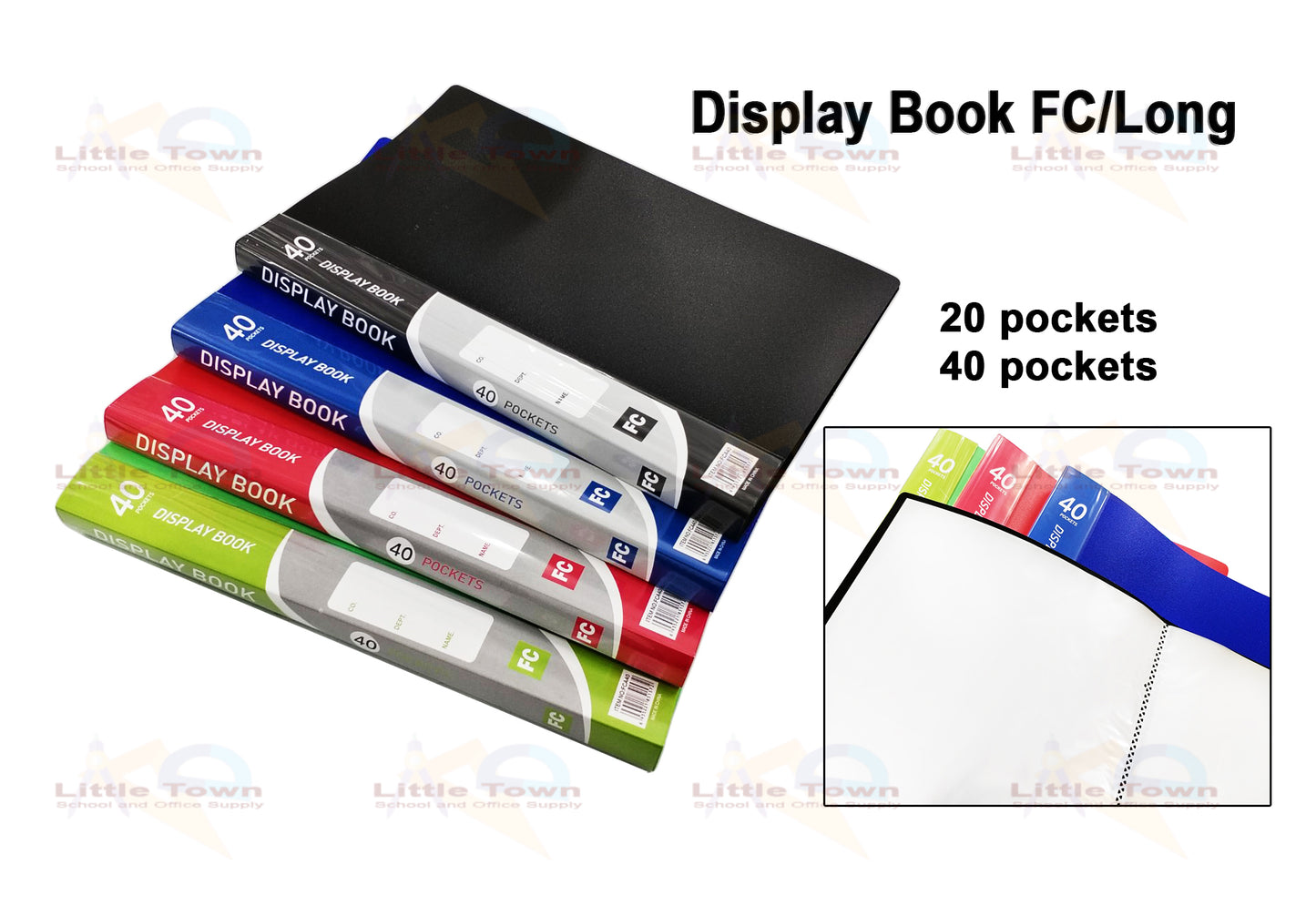 Clear Book Non-Refillable Presentation Display Book Size Long (Random Color) De Guang