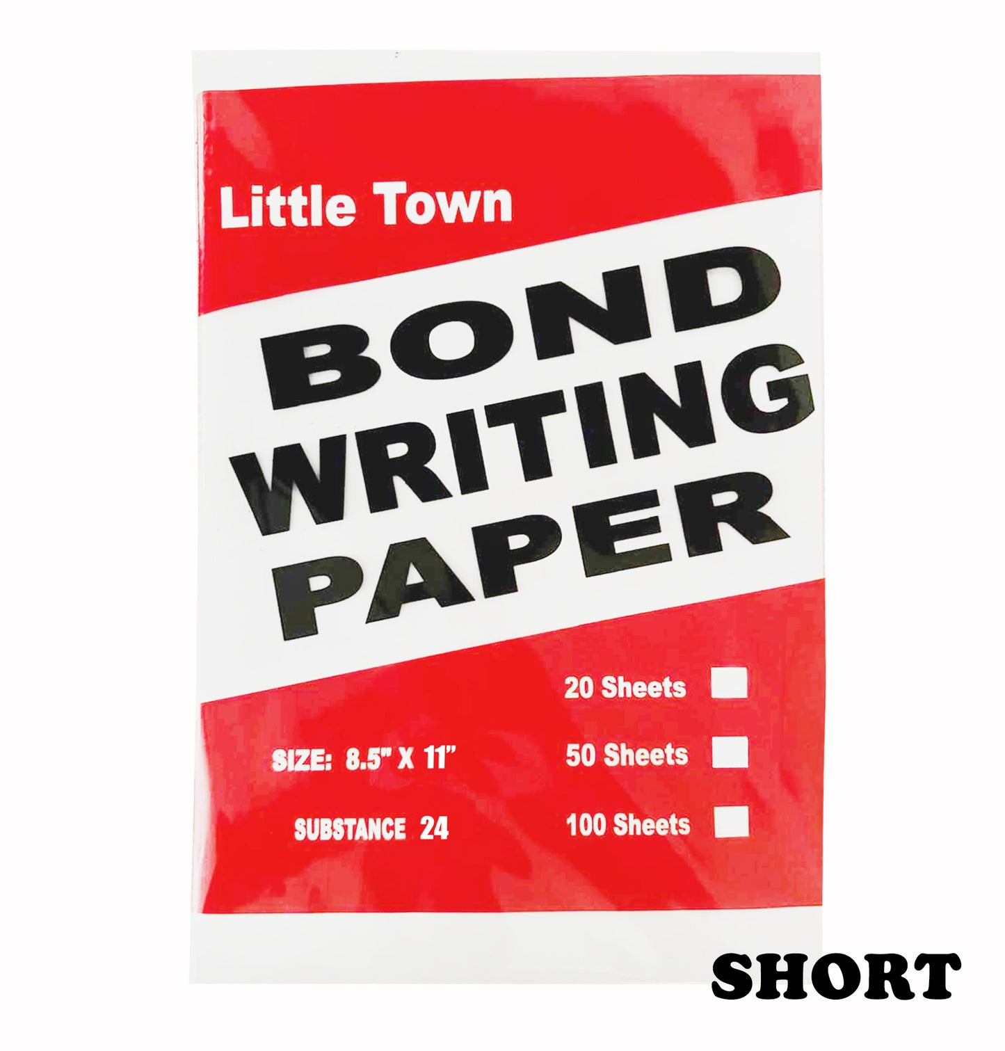 Little Town Bond Paper/ Bond Writing Paper 100gsm / Substance 30 / 20sheets