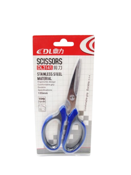 Dingli Stainless Steel Scissors 15.5cm Random Color DL3141