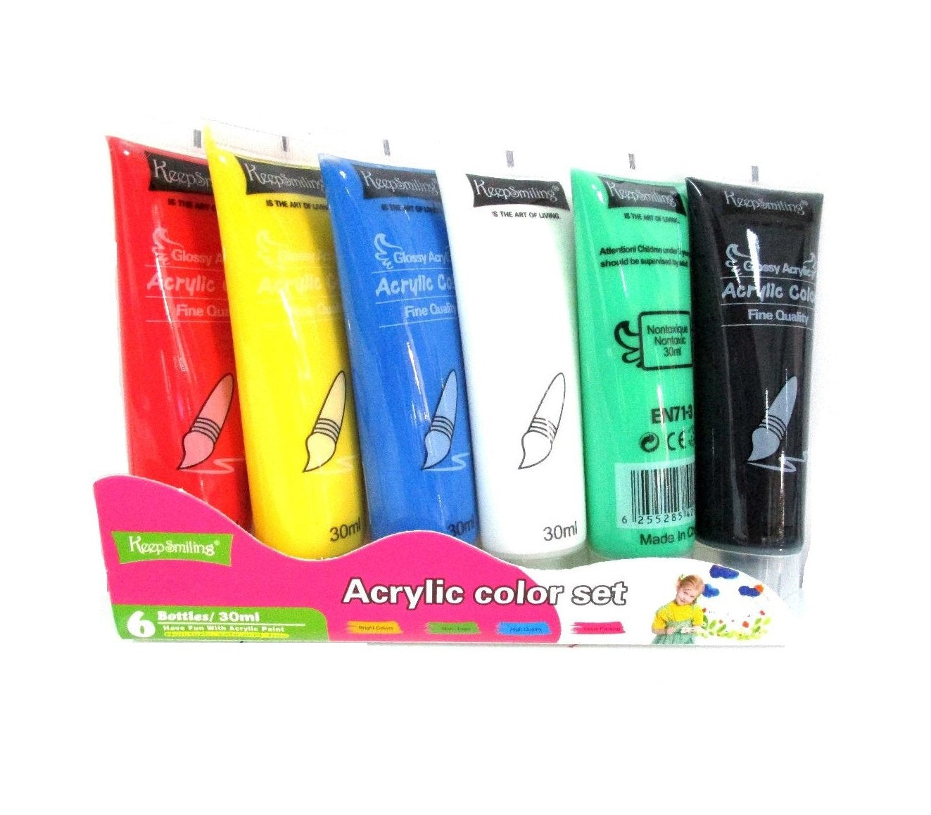 Keep Smiling Glossy Acrylic Color Set 7356A (KS)