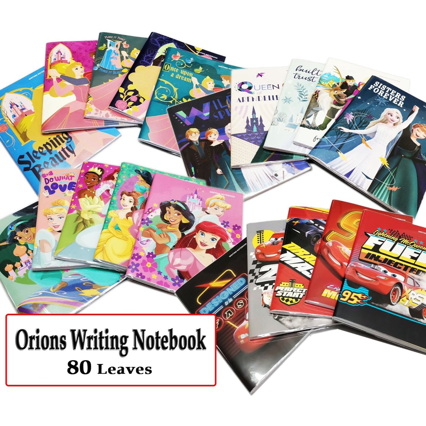 1 pad Orions Writing Notebook 80 Leaves (Random Design)