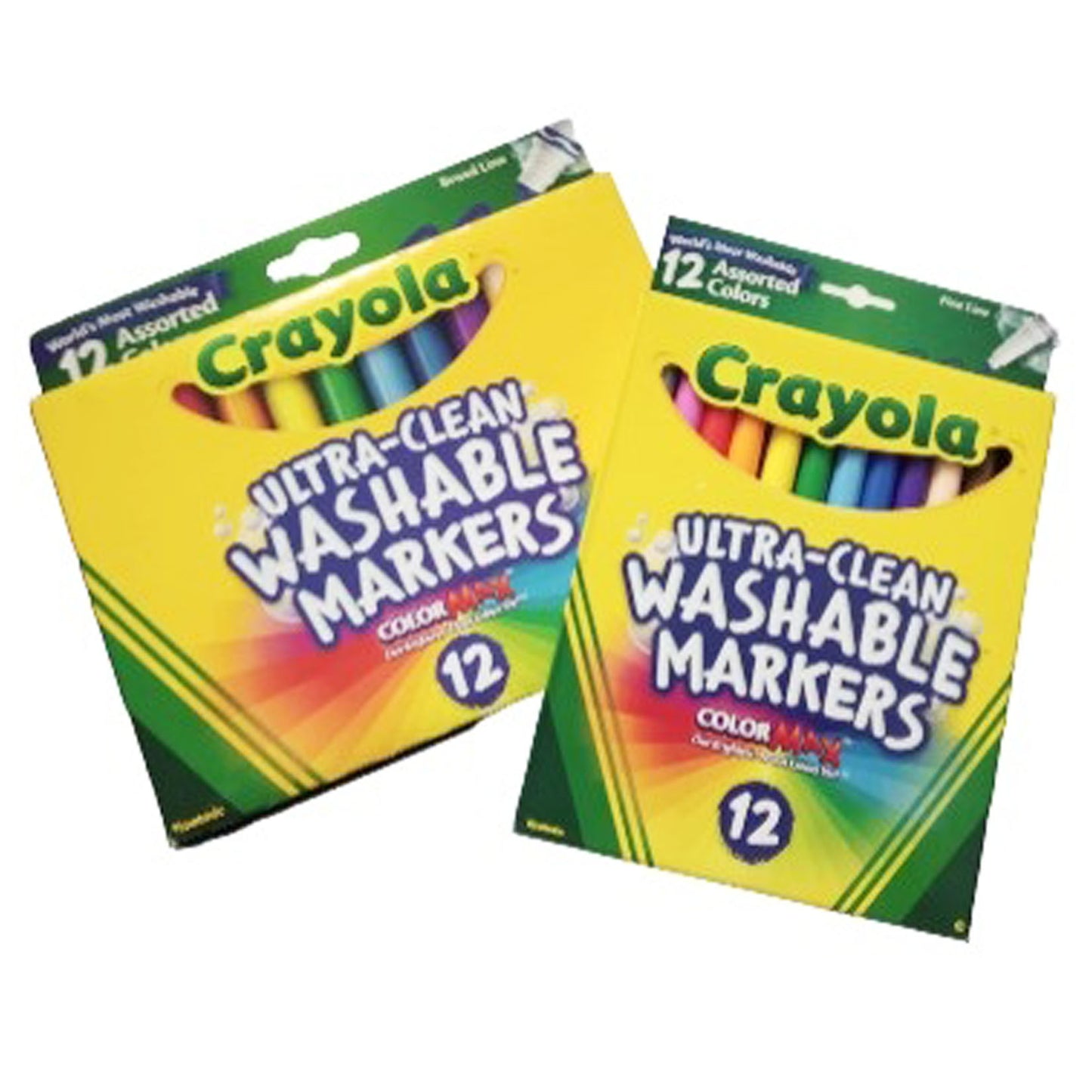 Crayola Ultra-Clean Washable Broad Line and Fine Line Markers 12's Assorted Color