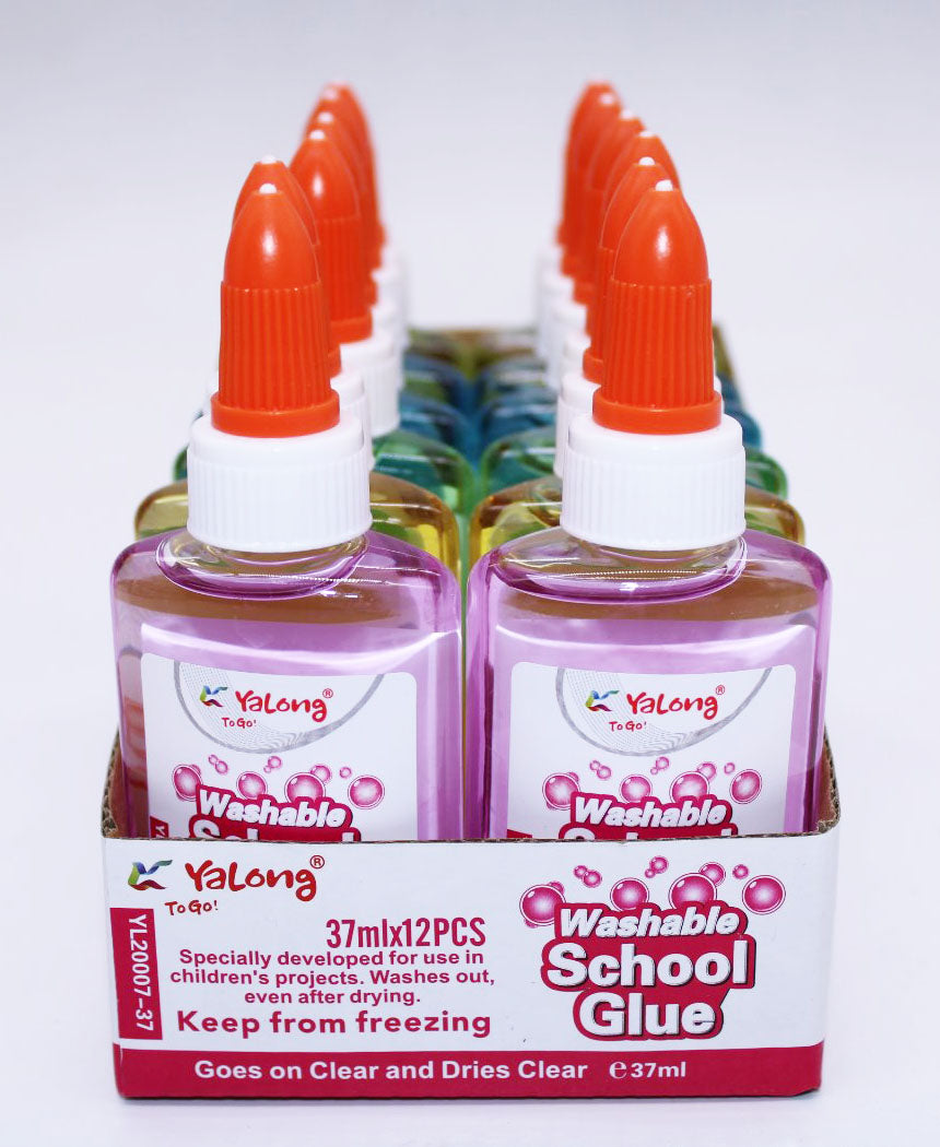 1pc Yalong Washable School Glue 37ml Random Color (YL20007-37)