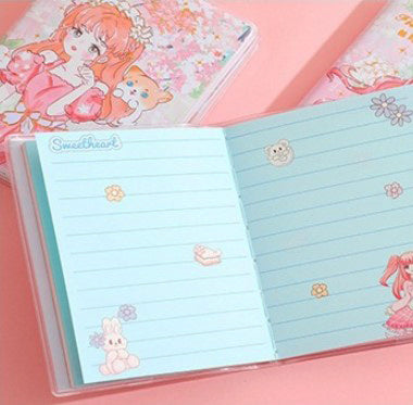 Depai High-Value Hand Pocket Diary Notebook Cartoon Girl Random Design 100k - 076 - 3 (48747)