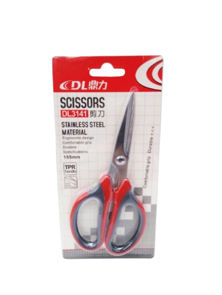 Dingli Stainless Steel Scissors 15.5cm Random Color DL3141