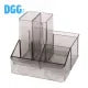 Multifunctional storage transparent pen holder / pen stand Random Color (DGG 8060)