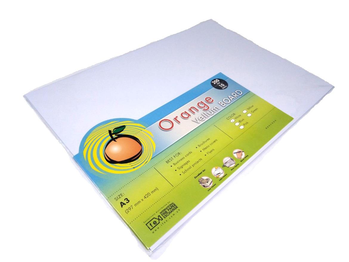 Orange Vellum Board 200gsm A3 White 10sheets (03009737)