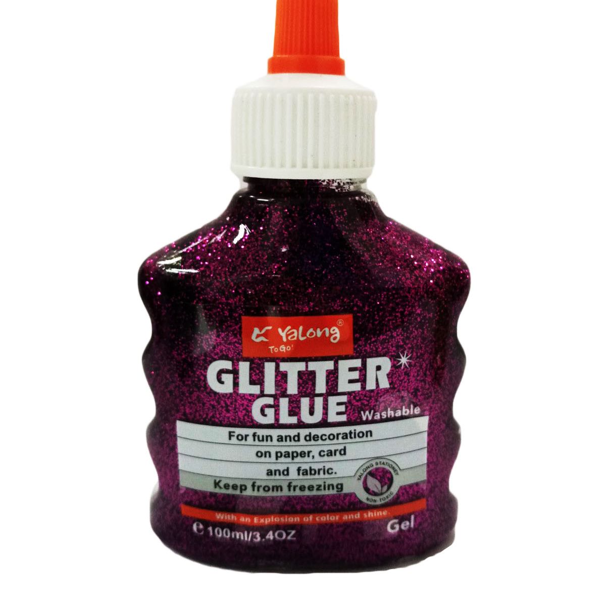 1pcs Yalong Glitter Glue Metallic Color 100ml Random Color (YL192115)