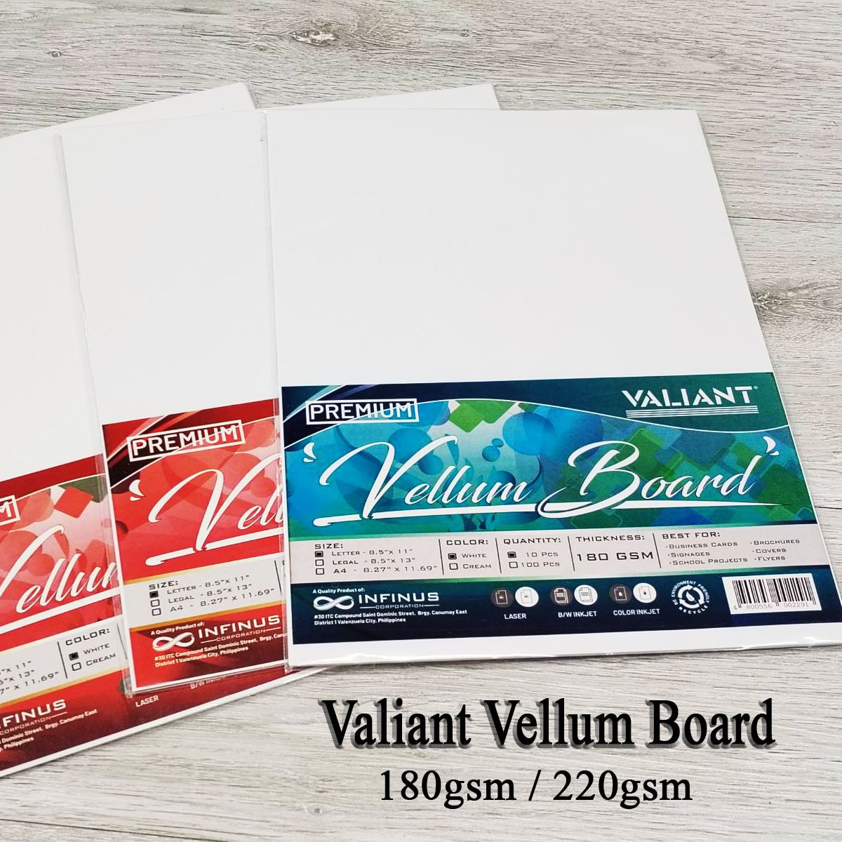 Valiant Vellum Board 10sheets 180gsm & 220gsm