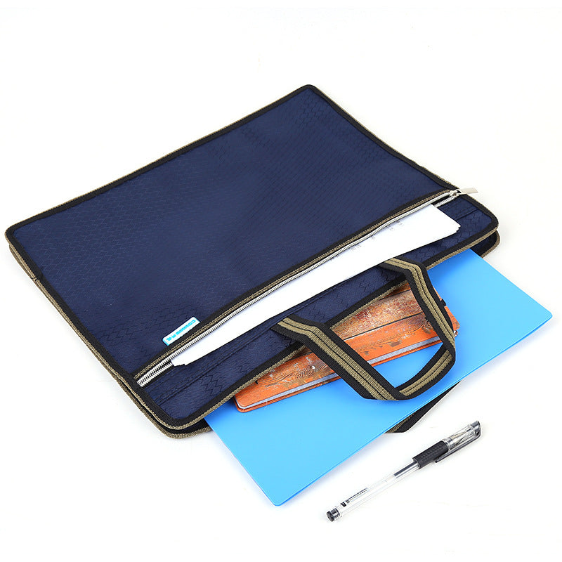 Horizontal Document Bag double-layer bag file folder storage bag business bag B4 39x30.5cm