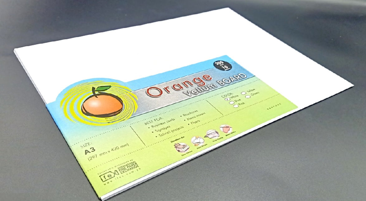 Orange Vellum Board 200gsm A3 White 10sheets (03009737)