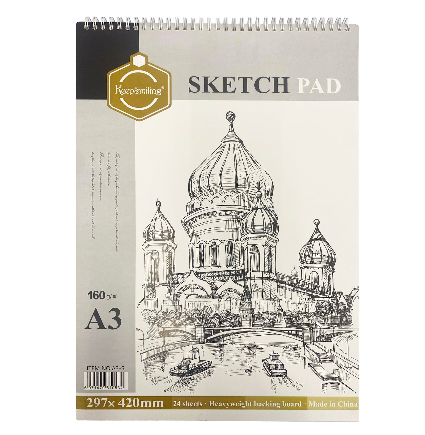 Keep Smiling Artist Sketch Pad 160g 24sheets (KS)