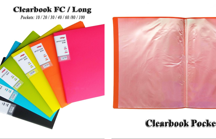 Midgo Non refillable  Display Book Long size / Pocket clearbook 10/20/30/40/60/80/100 pockets