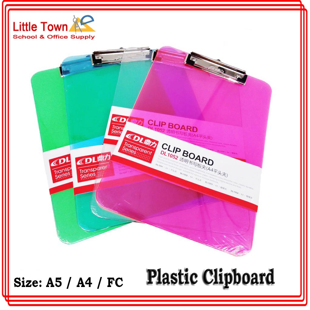 Durable File Plastic Clipboard A5/A4/FC size