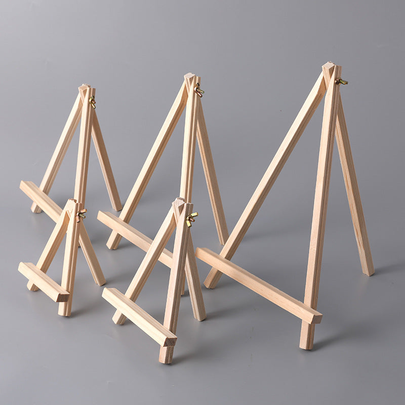 Triangular Easel,Wood Foldable Portable Painting Stand,Drawing Tripod,Postcard Holder as Students Artist Desk Decor Drawing Tool DIY Crafts Gift