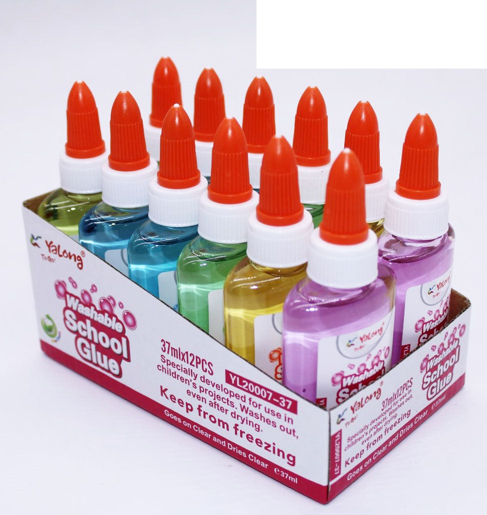 1pc Yalong Washable School Glue 37ml Random Color (YL20007-37)