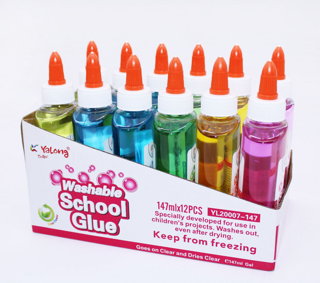 Yalong Washable School Glue 147ml Random Color (YL20007-147) 45908