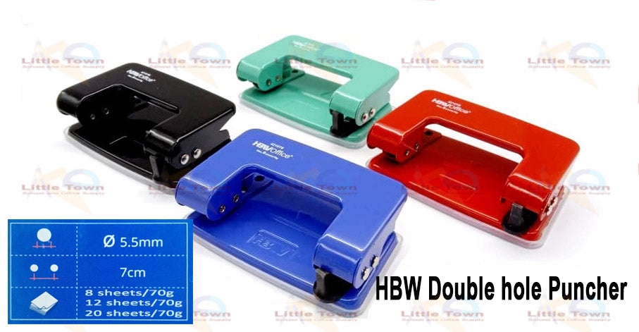 HBW Double Hole Puncher Random Color