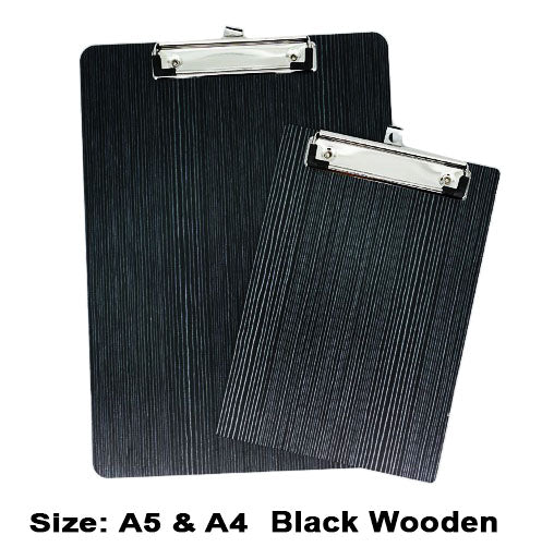 Wooden Clipboard with wood design Size A4 or A5 Random color (DGG)