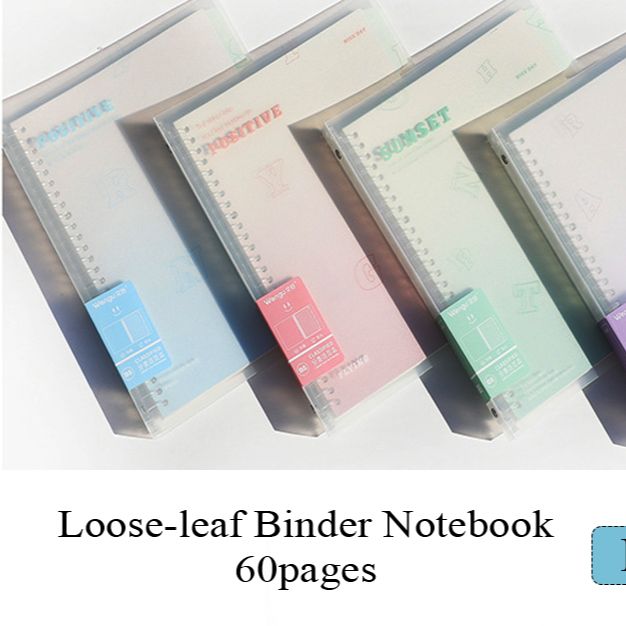 Wengu Loose-leaf transparent binder notebook size A5 / 60sheets Random Design