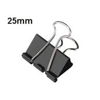 Metal Binder clip black 25mm / 5pcs (DGG-K5169)