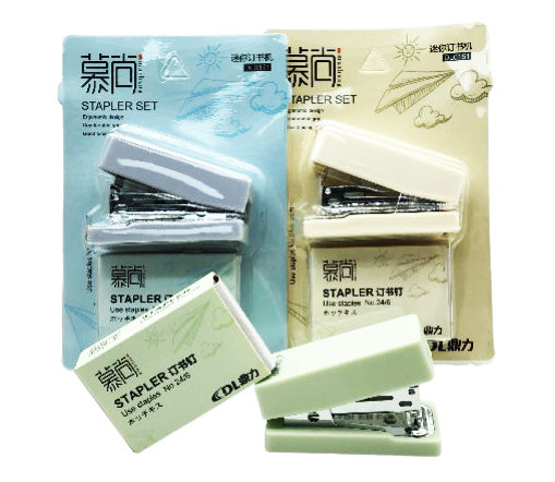 Dingli Mini Stapler Set Use staples DL0151 (48497) Random Color