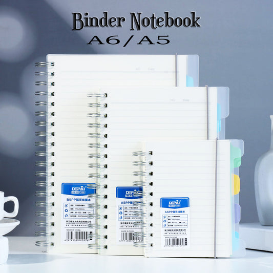 Binder Notebook Thickened strap rollover notebook diary A6 / A5  124 sheets