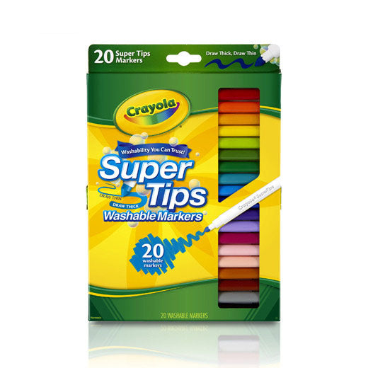 Crayola Super Tips Washable Markers 10's Colors and 20's Colors