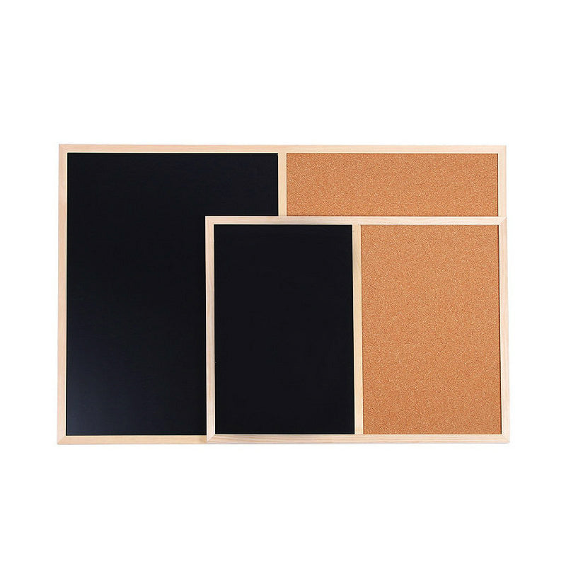 Half Blackboard & Corkboard Wooden Frame Combination board