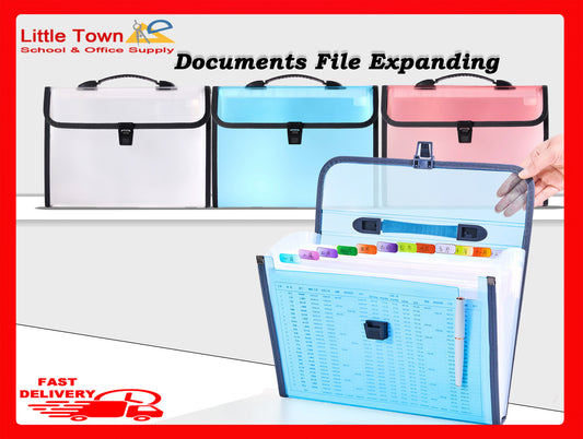 Tranbo Expanding file folder with handle document bag 13grid Long / FC size