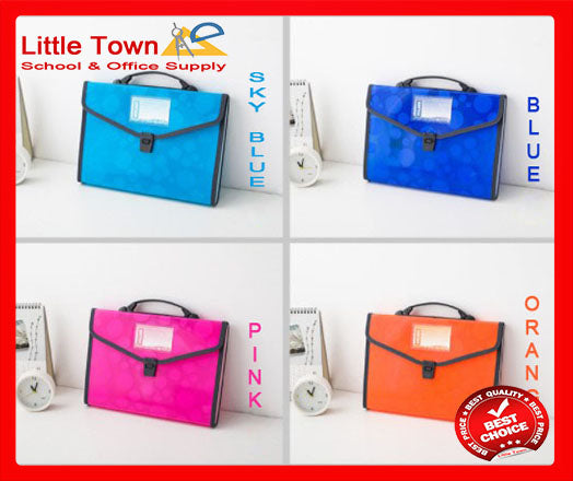 Expanding Envelope File With handle Good Quality Size Long 8.5x13 Inches (Random Color)