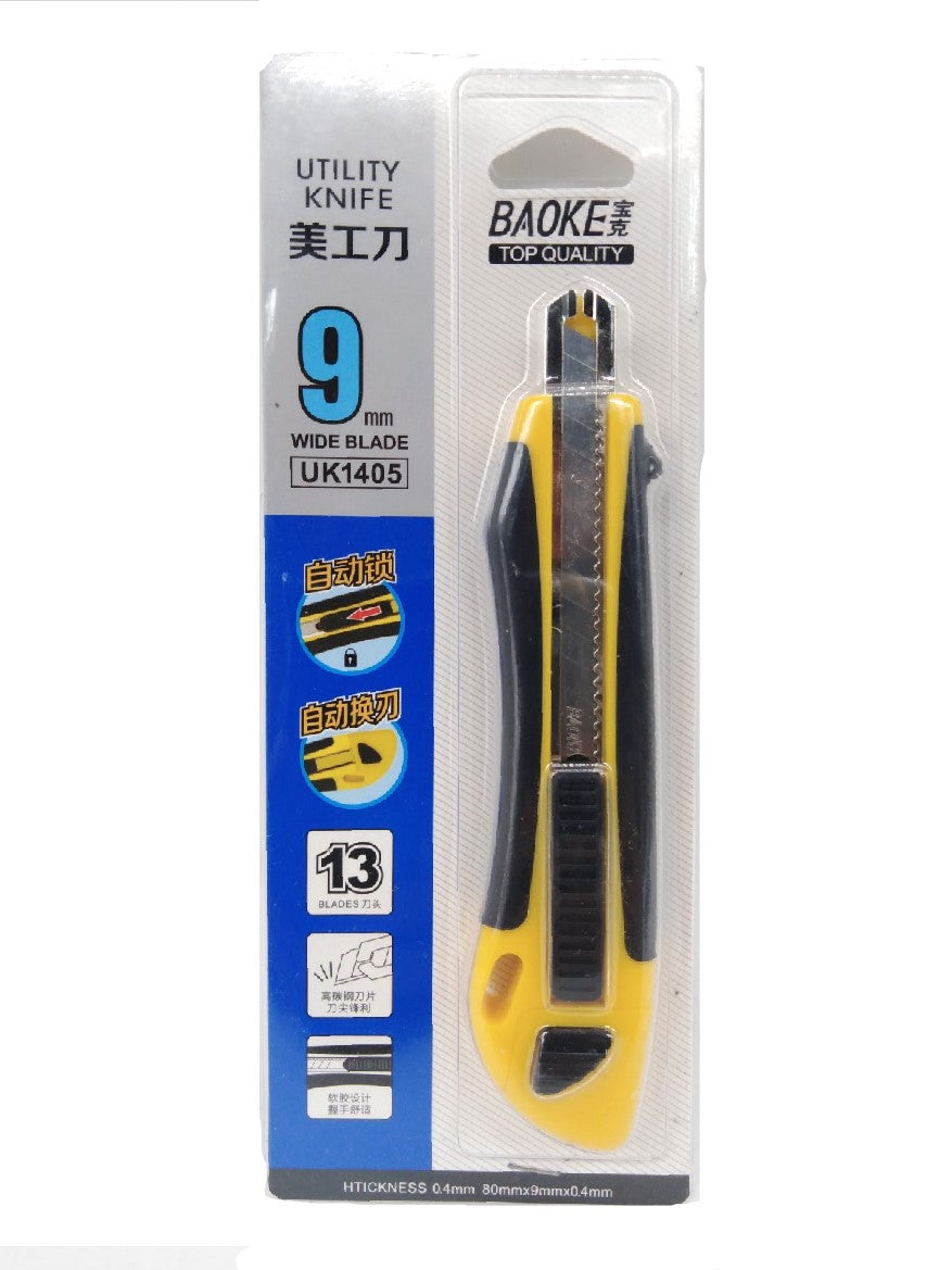 Baoke utility knife color changeable blade media knife paper knife 9mm Random Color