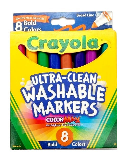 Crayola Ultra-Clean Washable Bold Color Markers 8's 47249 (58-7832)